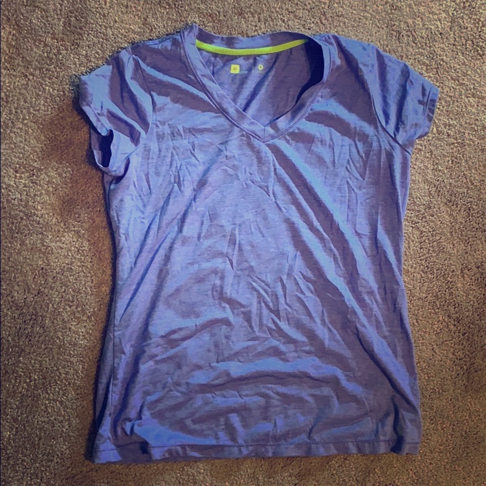 Xersion Purple V-Neck Activewear Tee